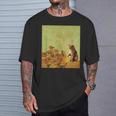 ゴッホ ひまわり おもしろい 猫 アート 絵画 Tシャツ 彼への贈り物
