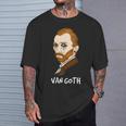 ゴッホ ゴス ポートレート ダーク 美術史 駄洒落ゴシック ユーモア 長袖tシャツ Tシャツ 彼への贈り物