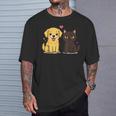 ゴールデンレトリバー ボーイフレンド 黒猫 Gf 面白い カップルギフト Tシャツ 彼への贈り物