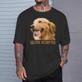 ゴールデンレトリバーの顔 ゴールデンレトリバーの犬の恋人 Tシャツ 彼への贈り物