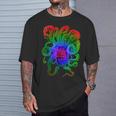 サイケデリック タコ クラーケン 触手 サイケデリックな服 Tシャツ 彼への贈り物