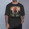 サムライ ビッグフット 日本のヴィンテージ 浮世絵 アート愛好家 Tシャツ 彼への贈り物