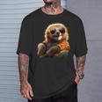 サングラスをかけたナマケモノかわいいナマケモノ Tシャツ 彼への贈り物