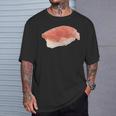 サーモン握り ローポリお寿司 鮭 レトロディザイン Tシャツ 彼への贈り物