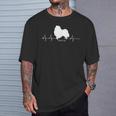 シェルティハートビートドッグデザイン シェルティギフト Tシャツ 彼への贈り物