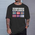 スカンジナビア エクスプローラー フラグ スウェーデン ノルウェー アイスランド Tシャツ 彼への贈り物