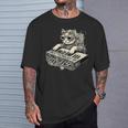 スチームパンク 猫 演奏 シンセサイザー シンセ 子猫 テクノミュージック Tシャツ 彼への贈り物
