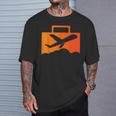 スーツケース航空の飛行機デザイン Tシャツ 彼への贈り物