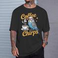 セキセイインコ コーヒー チャープス セキセイインコ Tシャツ 彼への贈り物