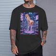 セクシーガールグラフィックtシャツ サイバーパンク ピンナップガールダンサー Tシャツ 彼への贈り物