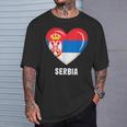 セルビア国旗シャツ Tシャツ 彼への贈り物