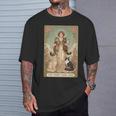 タロット メインクーンレディ アールヌーボー 猫好き Tシャツ 彼への贈り物