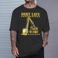 ダートライフ 建設掘削機 重機 オペレーター Tシャツ 彼への贈り物
