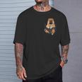 チャウチャウ愛好家のためのあなたのポケットに面白いチャウチャウ Tシャツ 彼への贈り物