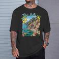 チャオ・ア・ベラ イタリア アマルフィ海岸 ポジターノ地中海 Tシャツ 彼への贈り物