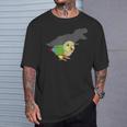 ティーレックス コニュア シャドウオウム パイナップル コニュア ペット 鳥 恋人 Tシャツ 彼への贈り物