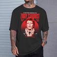 デヴィッド・ボウイ ジギー スターダスト モーションピクチャー カラー スキタ写真 長袖tシャツ Tシャツ 彼への贈り物