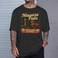 ナイアガラフォールズ カナダ アメリカ 夜の花火 スカイライン お土産 Tシャツ 彼への贈り物