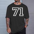 ナンバー71 代表チームスポーツチーム 誕生日 年齢 年 Tシャツ 彼への贈り物