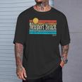 ニューポート ビーチ カリフォルニア レトロ サンセット サーフィン 旅行 ラブ サーフィン Tシャツ 彼への贈り物