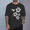 ハチドリ、ハイビスカス、花、男性、女性、子供 Tropical Hummingbird Hibiscus Flowers Tシャツ 彼への贈り物