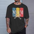 バスケットボールママコケットボウバスケットボールボール柄母の日 Tシャツ 彼への贈り物