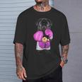 パグ犬ボクシング面白いフィットネスジムワークアウト Tシャツ 彼への贈り物