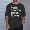 パリ東京ロンドンボウイ ギフトデザイン Bowieouvenir Tシャツ 彼への贈り物