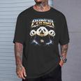 パンダ ヘヴィメタル 80年代 ロックミュージック メタルヘッド エレキギター Tシャツ 彼への贈り物