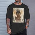 ピンナップガール 男性用 エンジェルピンナップ ブルネット エンジェルガール Tシャツ 彼への贈り物