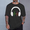 ファニー ラスタ ギフト メンズ レディース クール ラスタカラー ヘッドホン Tシャツ 彼への贈り物