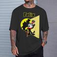 フェリックスブラックキャット漫画シルクハット＆ブロードウェイステージ＆スポットライト Tシャツ 彼への贈り物