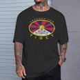 フリーダム チベットフラッグオーバル Tシャツ 彼への贈り物