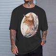 フローラル アビシニアンキャット 日本桜猫 犬種 Tシャツ 彼への贈り物