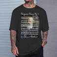 ブラームス愛好家 ハンガリー舞踊 ポートレート&シグネチャーミュージック Tシャツ 彼への贈り物