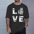 ブリティッシュショートヘア猫愛かわいい猫子猫ギフト Tシャツ 彼への贈り物