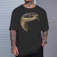 ヘビ パイソン コブラ マンバ ガラガラヘビ かわいいヘビ Tシャツ 彼への贈り物