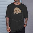 ポケットの赤ちゃんウォンバット かわいいオーストラリアのウォンバット Tシャツ 彼への贈り物