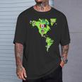 ポーランドボール北米と南米大陸 Tシャツ 彼への贈り物