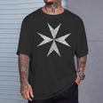 マルタ十字架騎士 病院 マルタ十字軍 Tシャツ 彼への贈り物