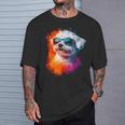 マルチーズ 犬 グラフィック ペット イラスト サングラス マルチーズ Tシャツ 彼への贈り物