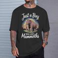 マンモスが大好きな少年 アイスアニマルファン キッズマンモス Tシャツ 彼への贈り物