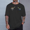 メンズ ミニマリスト インディアン トライバル プリント ネイティブアメリカン 平和の Tシャツ 彼への贈り物
