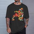 メープルの葉 秋 紅葉 日本美術 花の絵 花 日本画 新版画 Tシャツ 彼への贈り物
