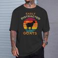 ヤギに簡単に気を取られるヤギ農場 Tシャツ 彼への贈り物