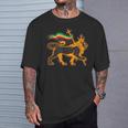 ユダのラスタライオン ユダヤ教のプライド エチオピアとキリスト教徒 Tシャツ 彼への贈り物
