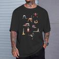 ヨガ ポーズ ヨガ アートワーク ヨギ ヨガ イラスト ヨガ ギフト Tシャツ 彼への贈り物