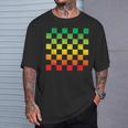 ラスタファリtシャツ ヴィンテージ ラスタレゲエ ジャマイカ 市松模様 Tシャツ 彼への贈り物