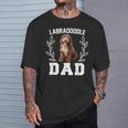 メンズ ラブラドゥードル お父さん 面白いクロスブリード 犬好きの方へのギフトに Tシャツ 彼への贈り物