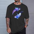 ラブリーなシャチのカップル陰陽スイムアートデザイン Tシャツ 彼への贈り物